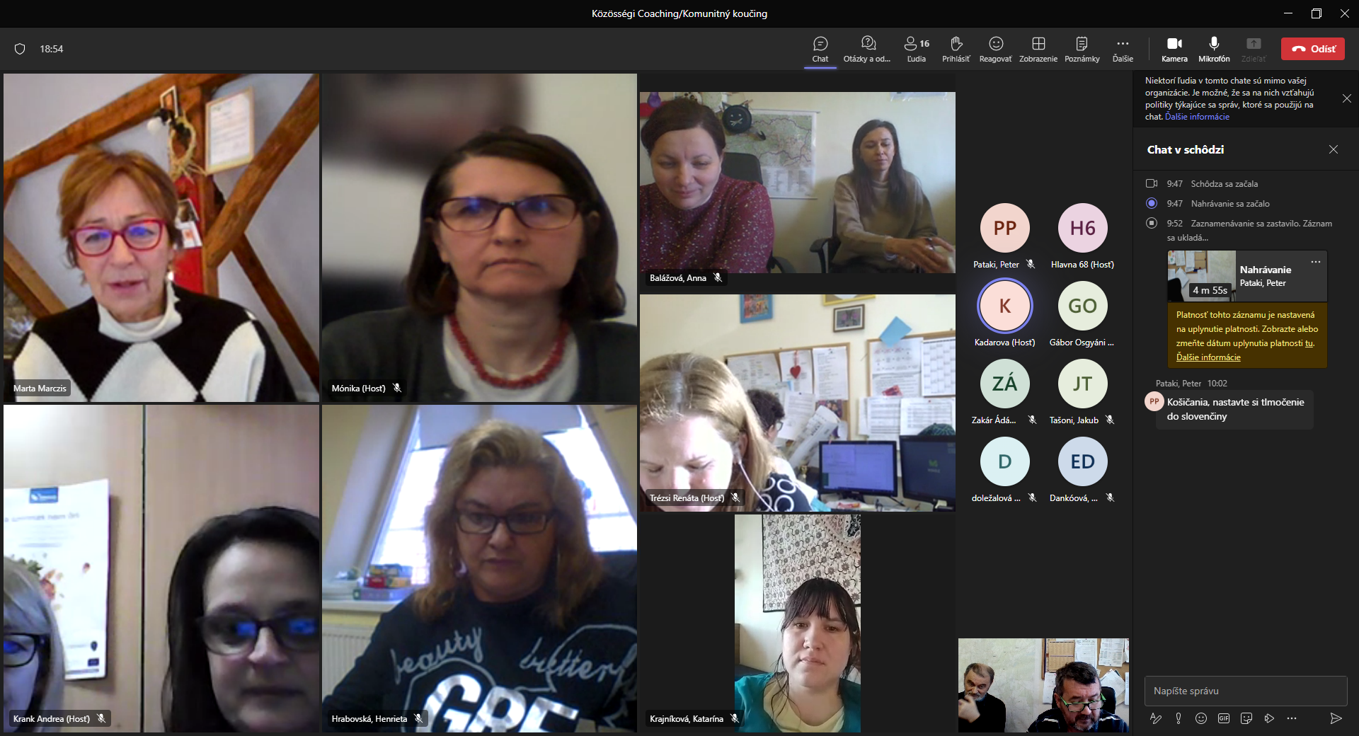 Kassa is learning the methodology of community coaching from Miskolc