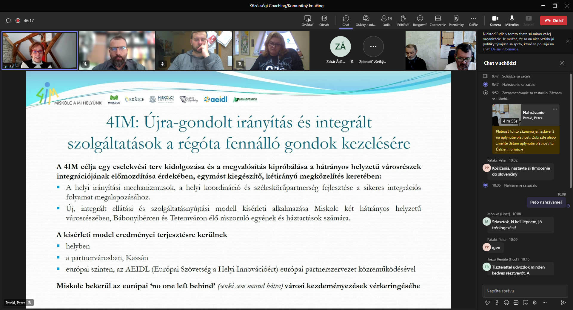 A közösségi coaching módszertanát tanulja Kassa Miskolctól