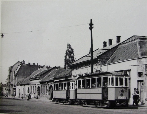 Egykori villamosjárat Hejőcsabán (1960-ig élt ez a vonal)