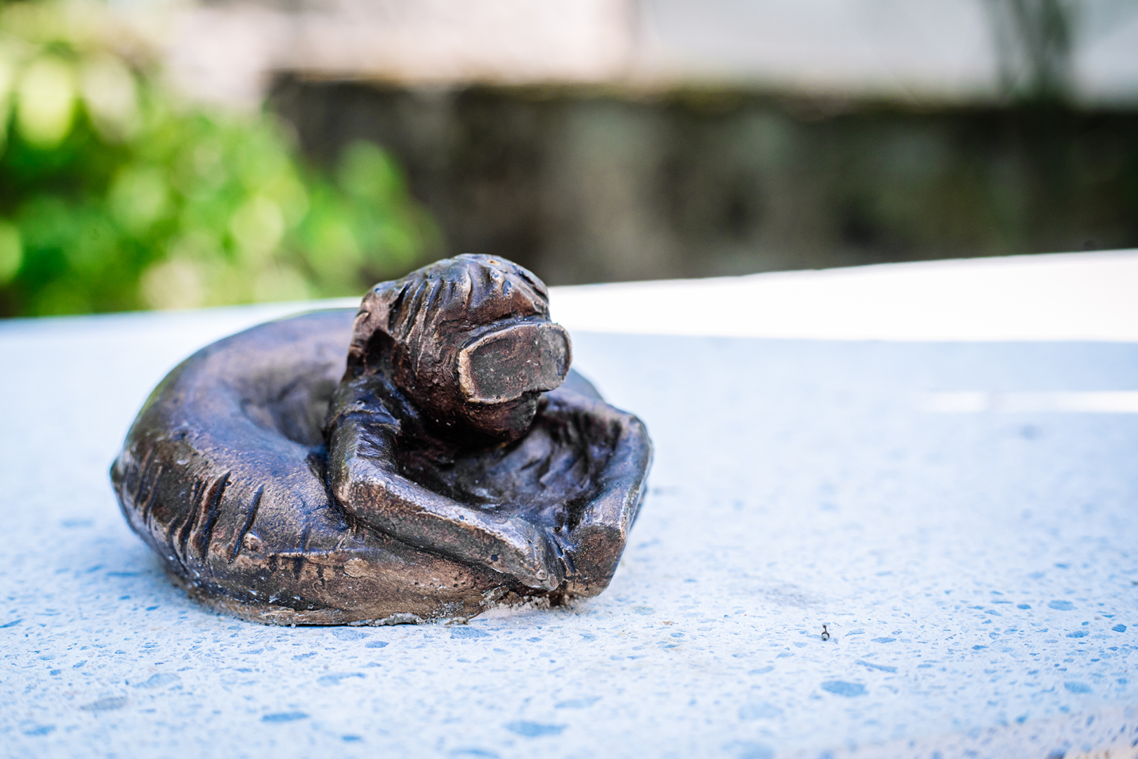 Little girl in a swimming ring
